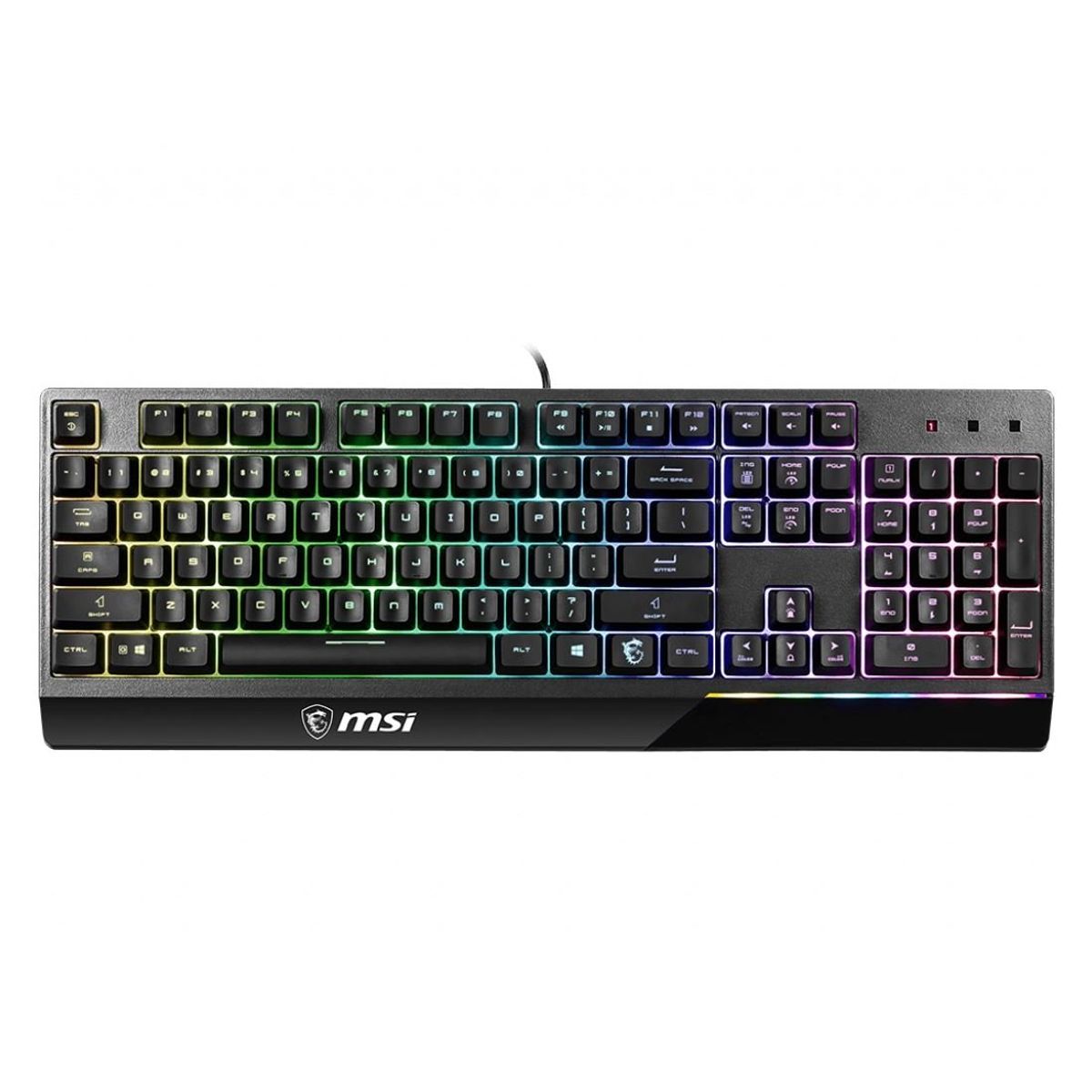 MSI - MSI Teclado Gamer Vigor Iluminación RGB Profile US Gamer Negro - GK30