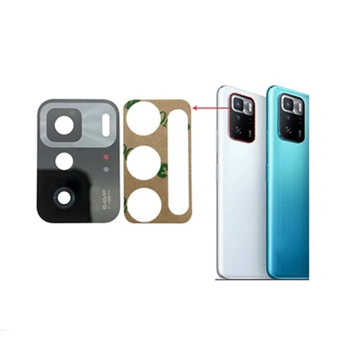 GENERICO - Repuesto lente Vidrio de cámara Xiaomi Redmi Note 10 Pro 5G