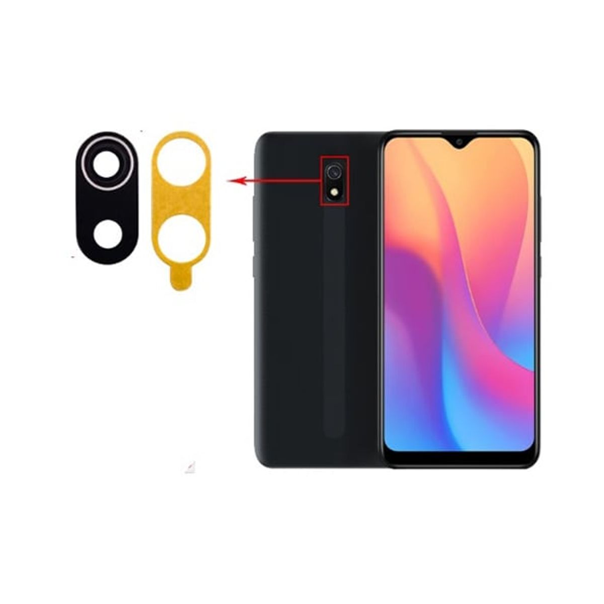 GENERICO - Repuesto lente Vidrio de cámara Xiaomi Redmi 8A