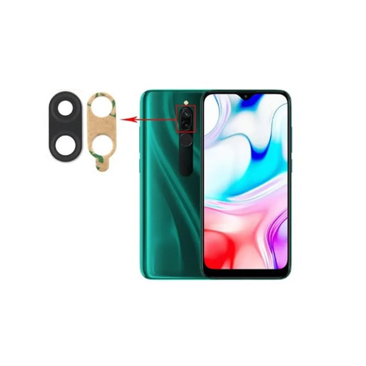 GENERICO - Repuesto lente Vidrio de cámara Xiaomi Redmi 8