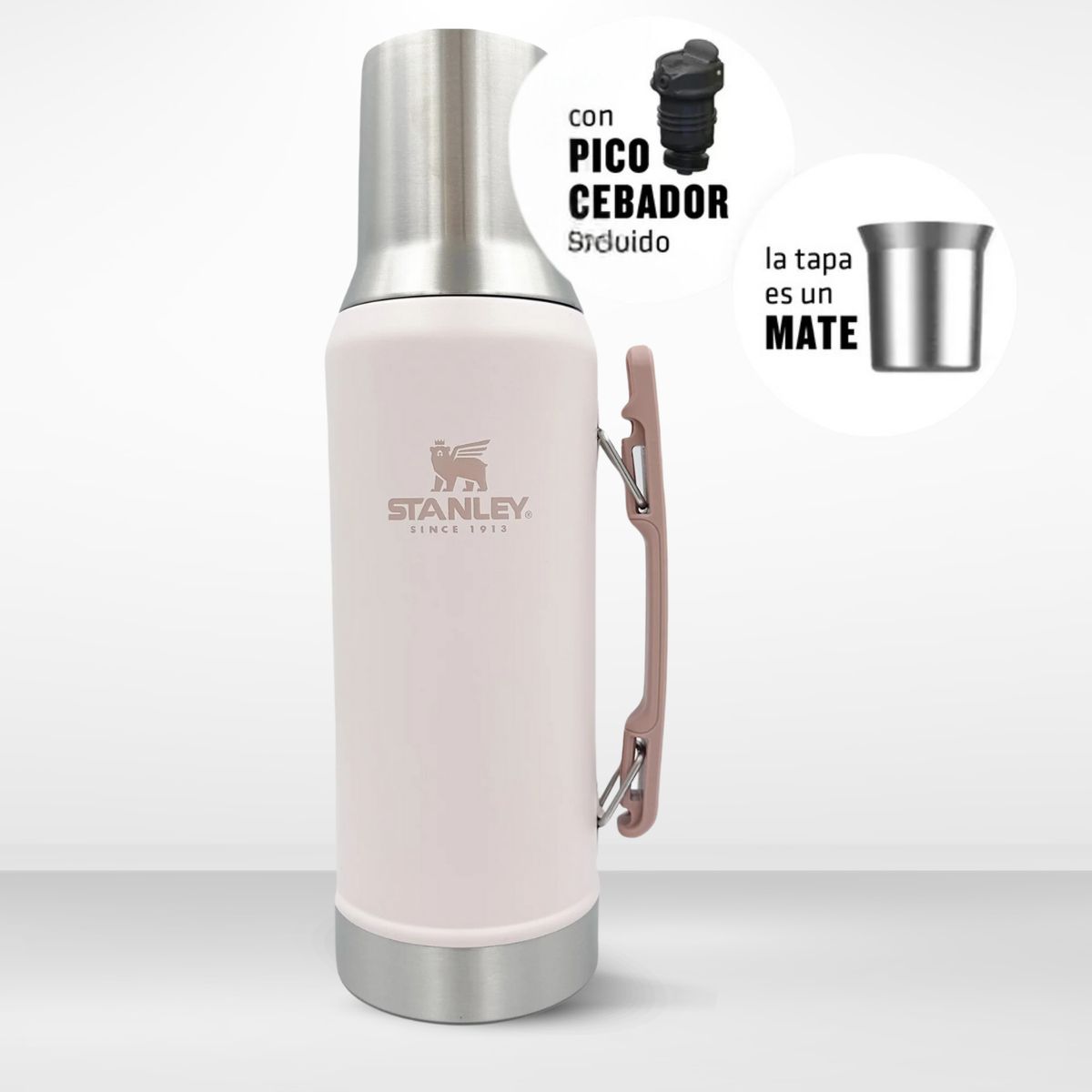 STANLEY - Termo de Bebida Mate System Rosa Quartz Stanley 1.2l