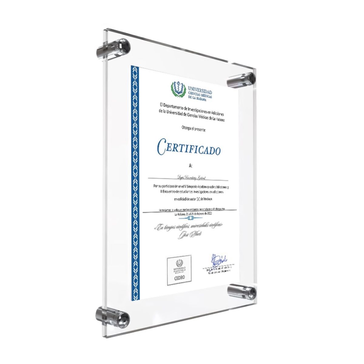 OEM - Portalicencia de acrilico A4