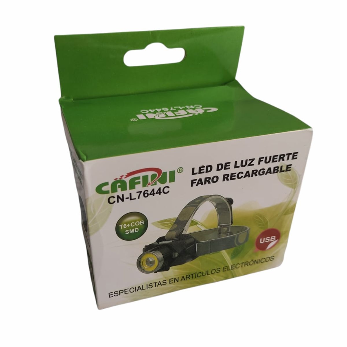 CAFINI - Linterna frontal recargable Cafini Luz led fuerte CN-L7644C