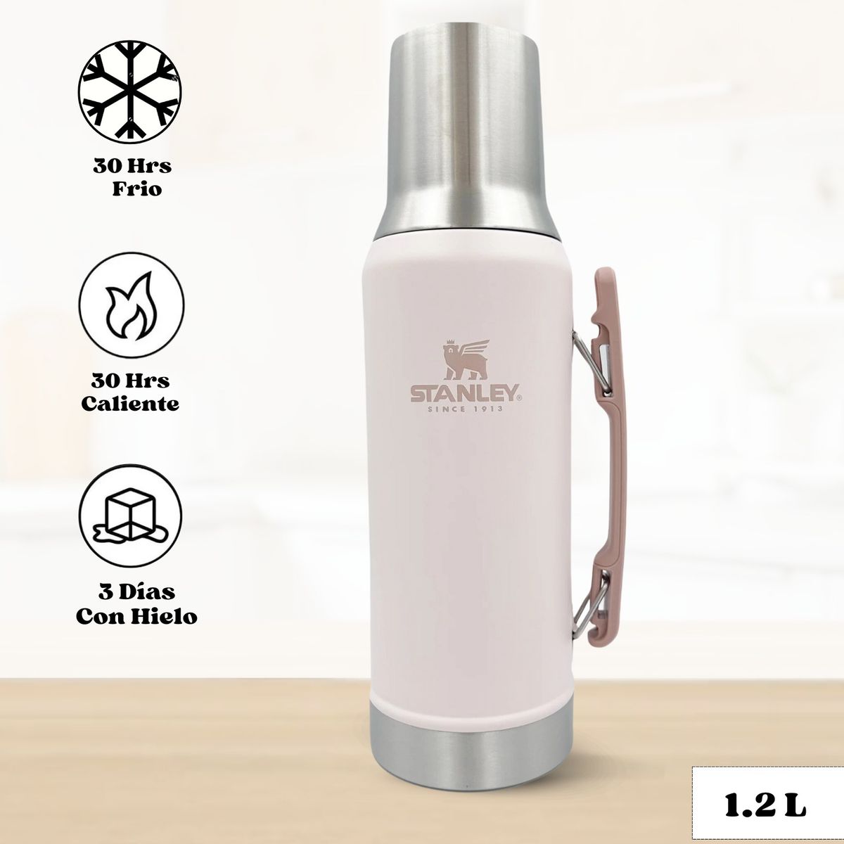 STANLEY - Termo de Bebida Mate System Rosa Quartz Stanley 1.2 L