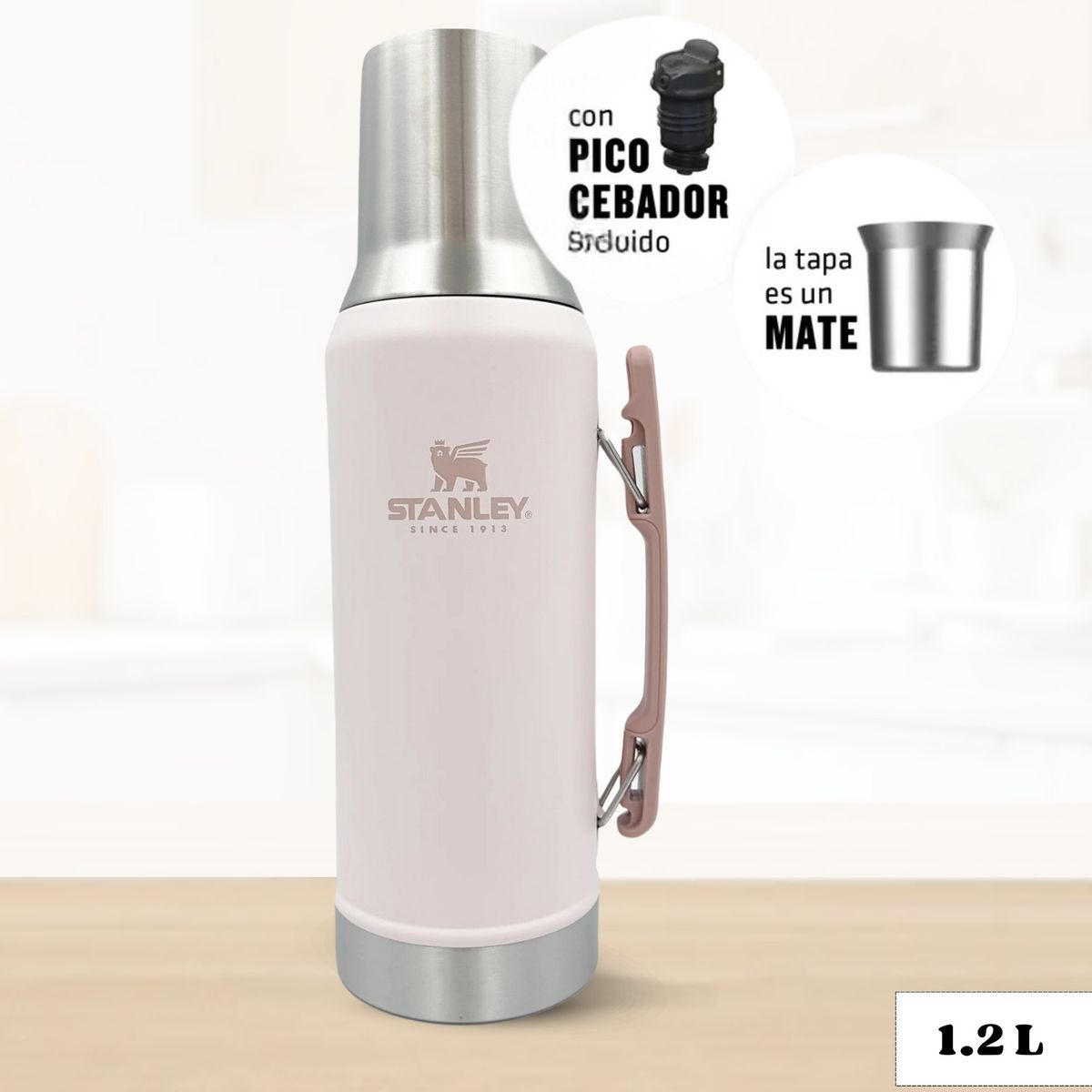 STANLEY - Termo de Bebida Mate System Rosa Quartz Stanley 1.2 L