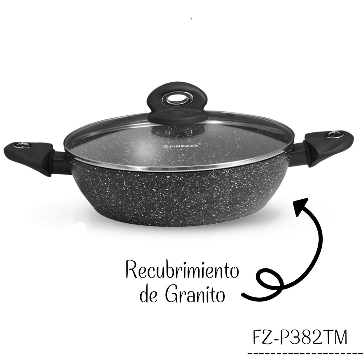 FINEZZA - Perol Finezza Ultragranito 32 cm - FZ-P382TM / Negro