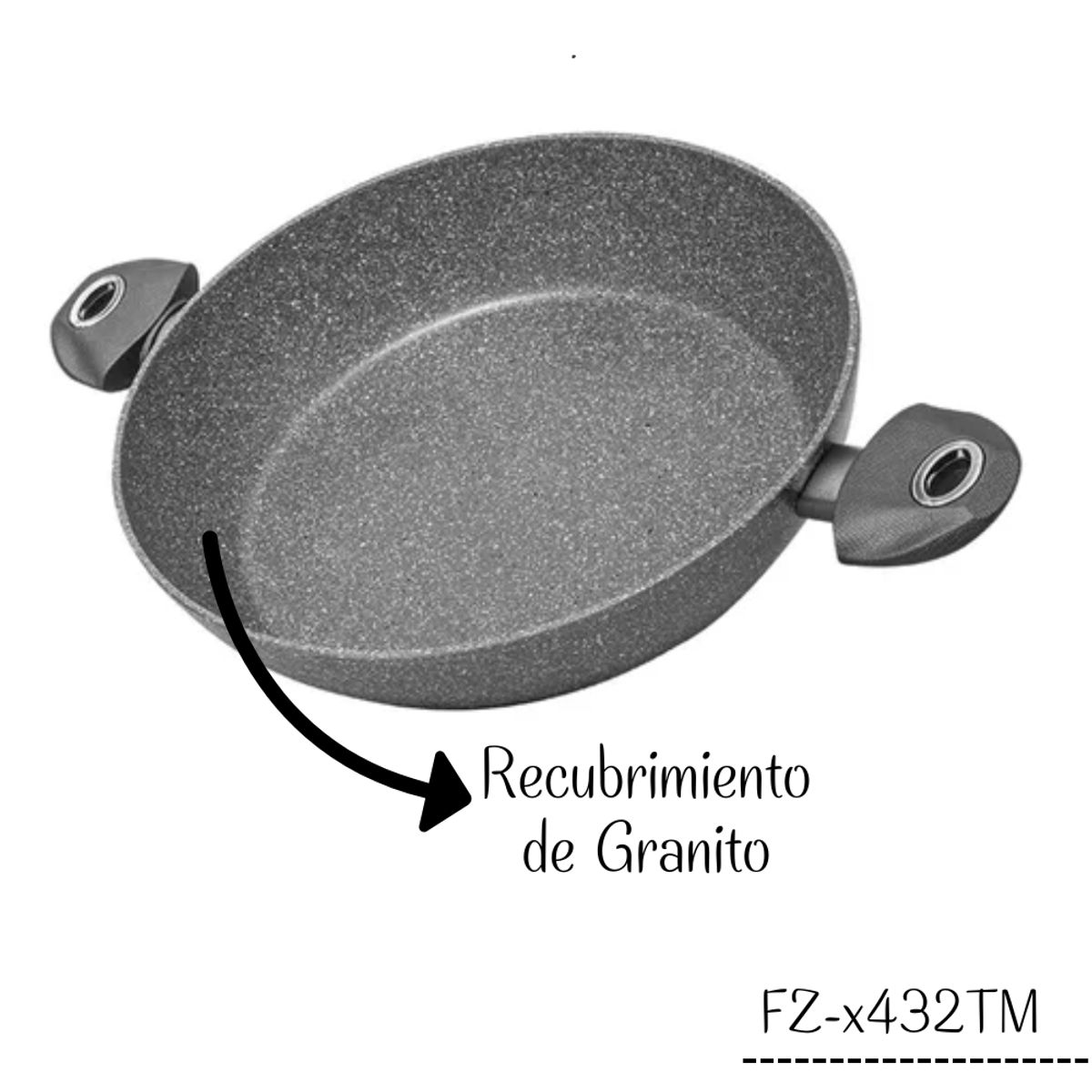 FINEZZA - Perol Finezza Ultragranito 32 cm - FZ-X432TM / Plomo