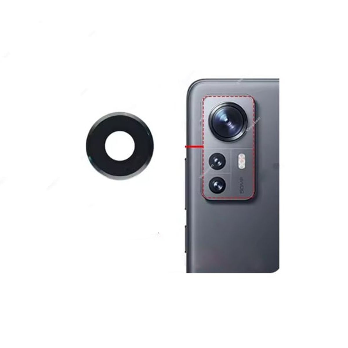 GENERICO - Repuesto lente Vidrio de cámara Xiaomi MI 12
