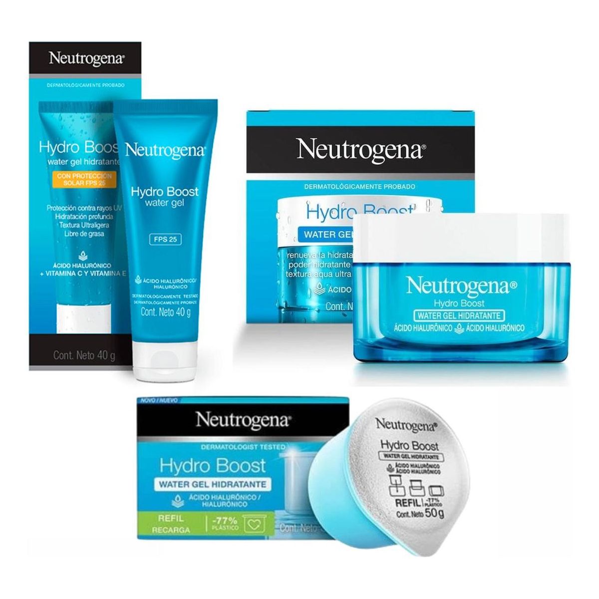 NEUTROGENA - Neutrogena Pack Hydro Boost Gel + Crema + Refill Facial