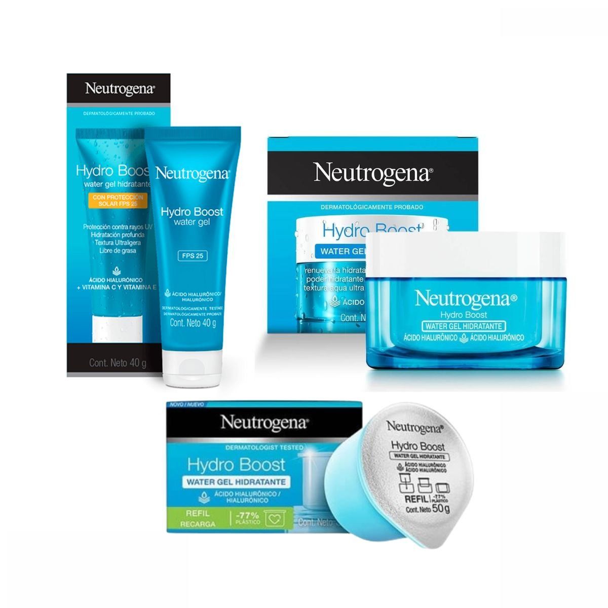 NEUTROGENA - Neutrogena Pack Hydro Boost Gel + Crema + Refill Facial
