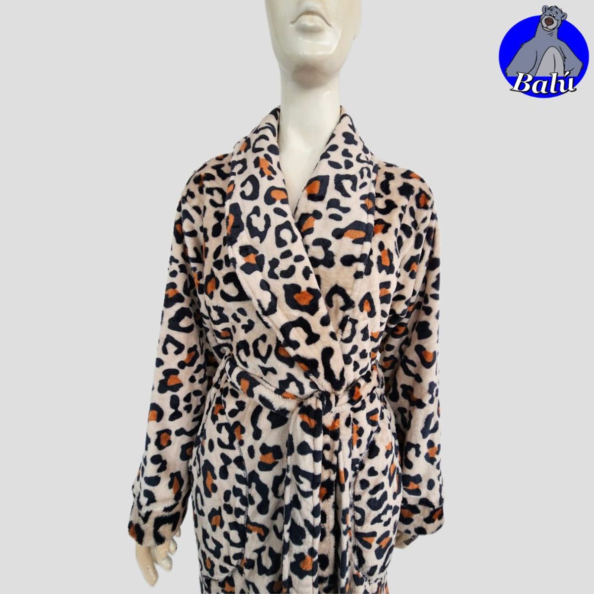 GENERICO - Salida de cama larga en felpa