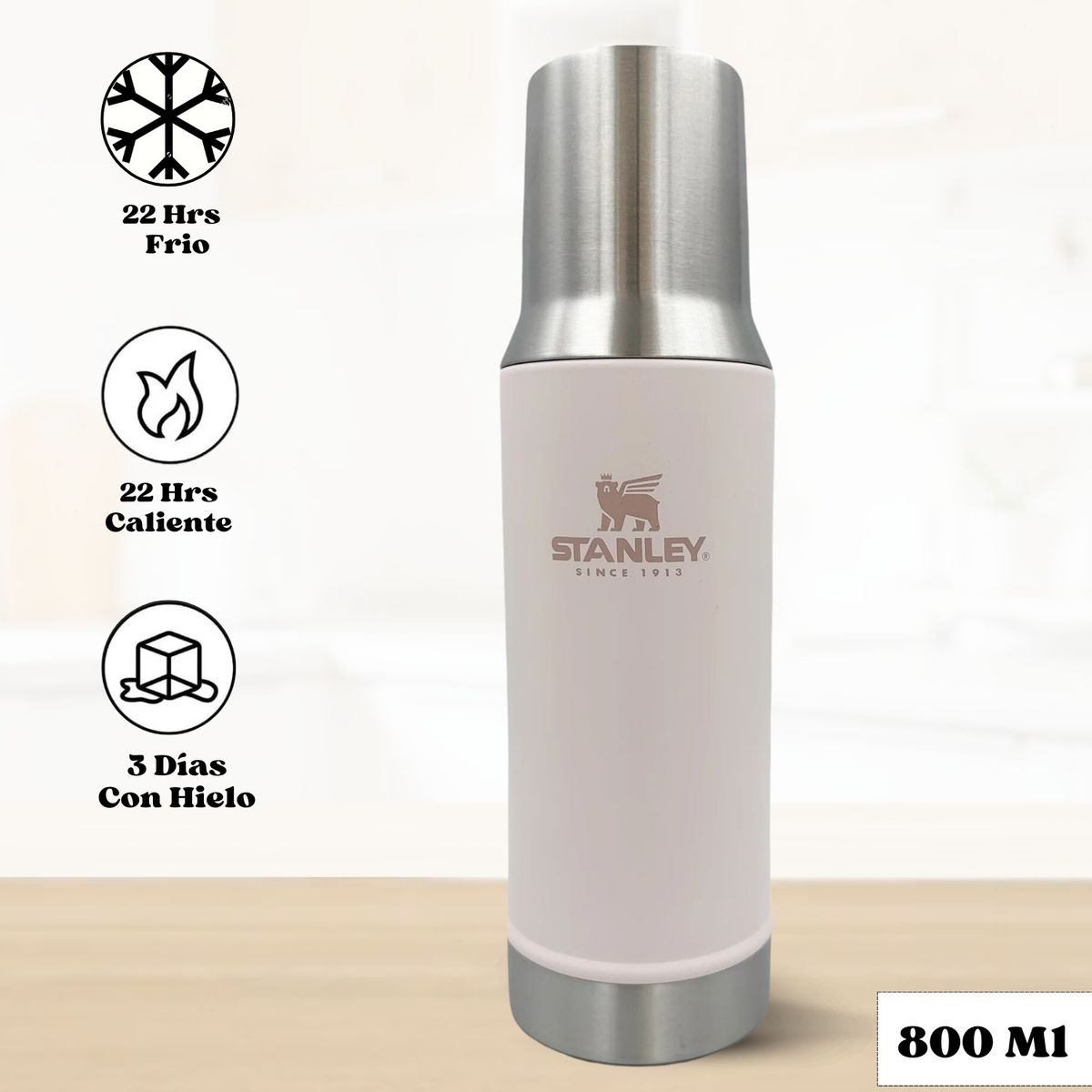 STANLEY - Termo de Bebida Mate System Rosa Quartz Stanley 800 Ml