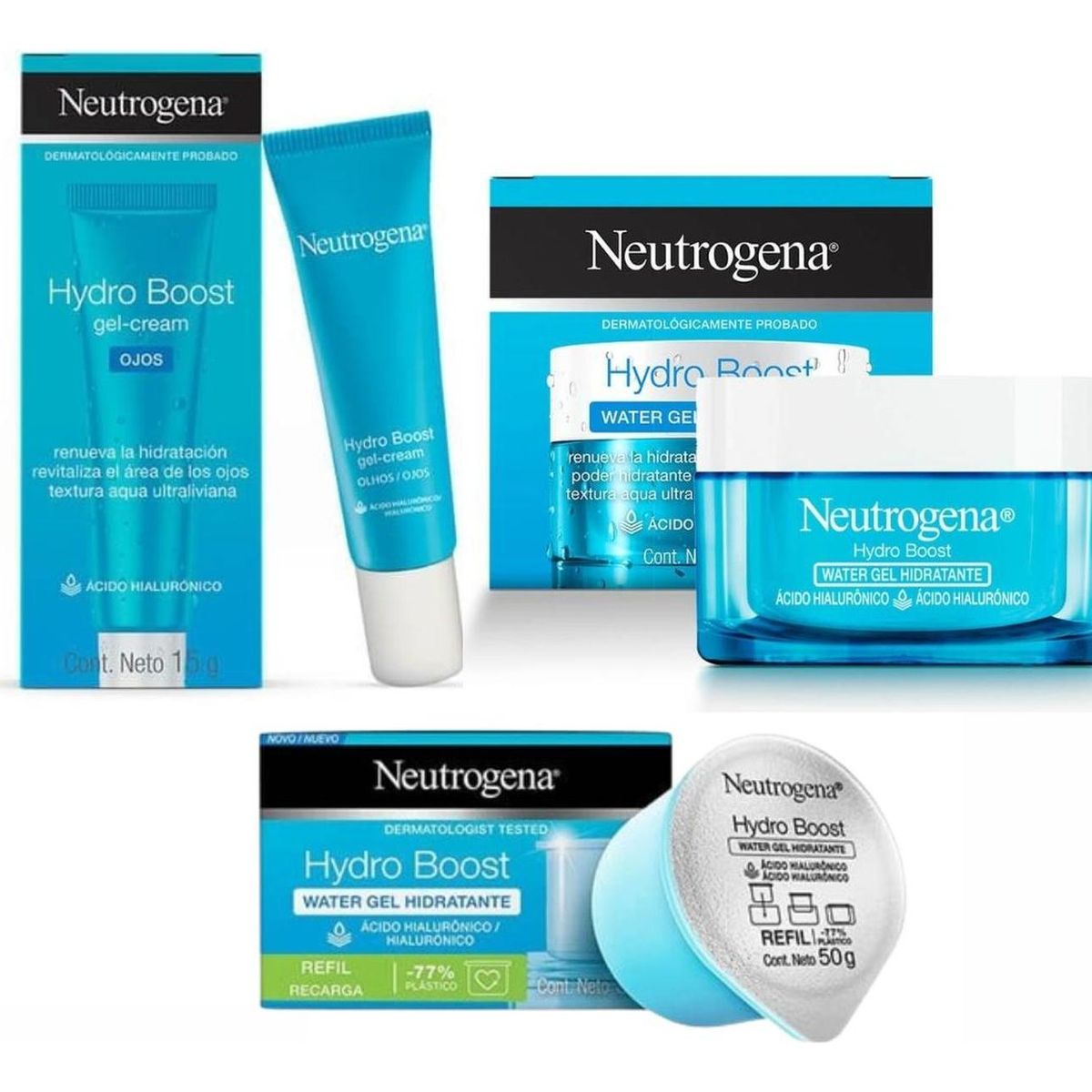 NEUTROGENA - Neutrogena Hydro Boost Contorno Ojos + Water Gel + Refill