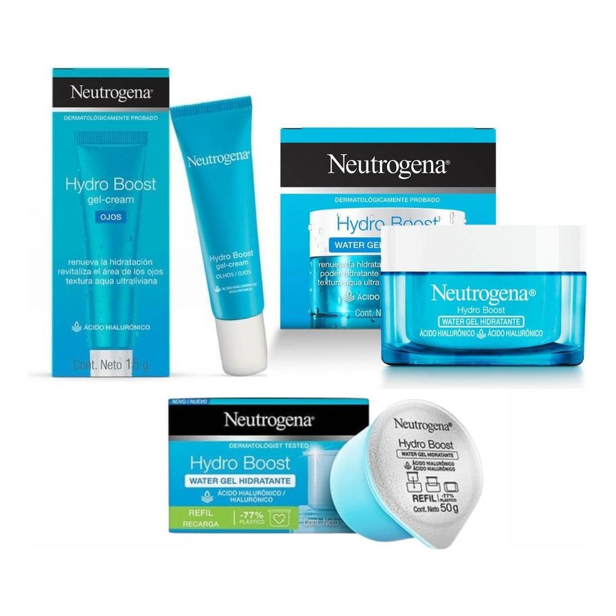 NEUTROGENA - Neutrogena Hydro Boost Contorno Ojos + Water Gel + Refill