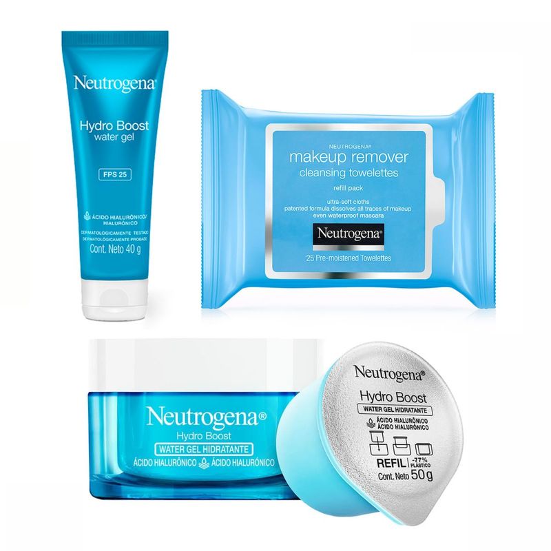 NEUTROGENA - Neutrogena Pack Hydro Boost Gel + Crema + Refill + Toallas