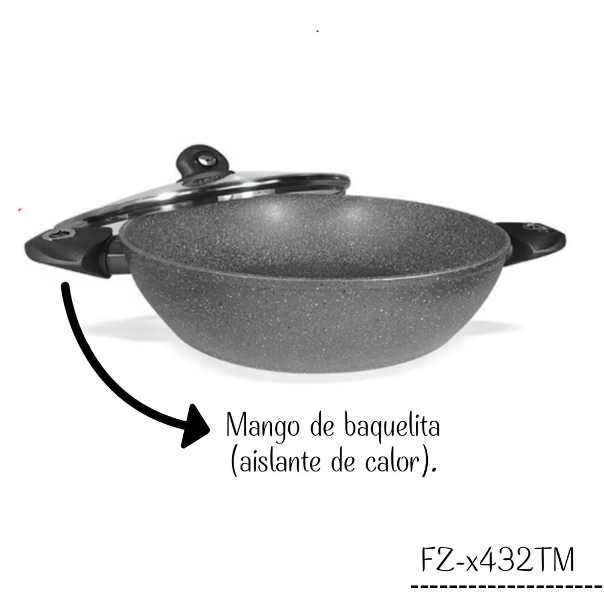 FINEZZA - Perol Finezza Ultragranito 32 cm - FZ-X432TM / Plomo