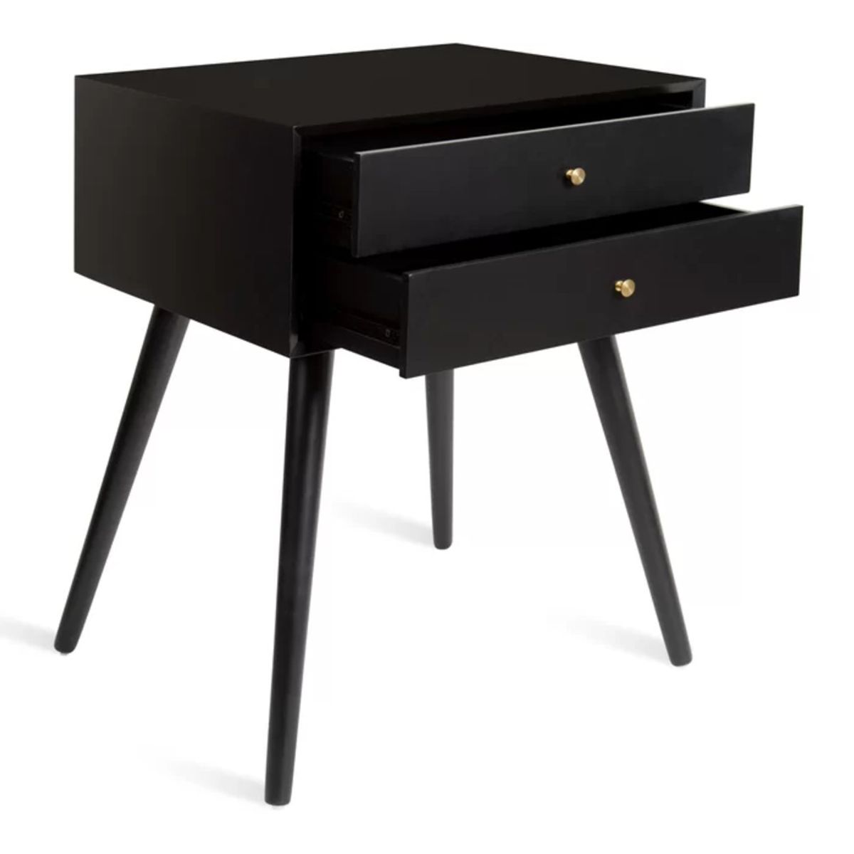TU MESITA - Velador Mesa de Noche Nora color Negro 1 cajón TU MESITA