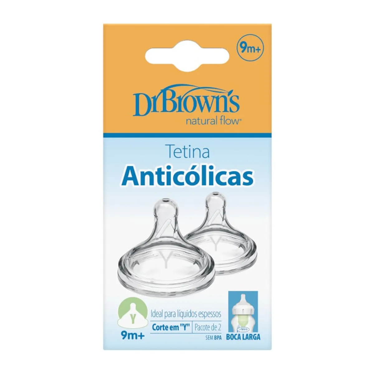 DR BROWNS - Set x2 Tetinas Corte Y Boca Ancha
