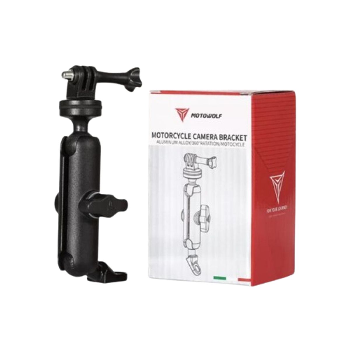 MOTOWOLF - Soporte de Camara Go-Pro Base Manillar  Tubo MDL3519CB