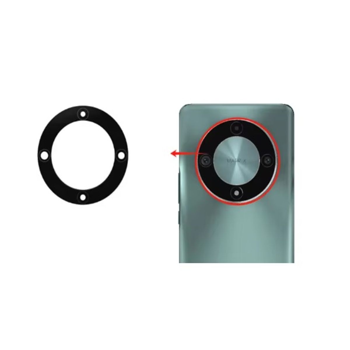 GENERICO - Repuesto lente Vidrio de cámara Honor X9B