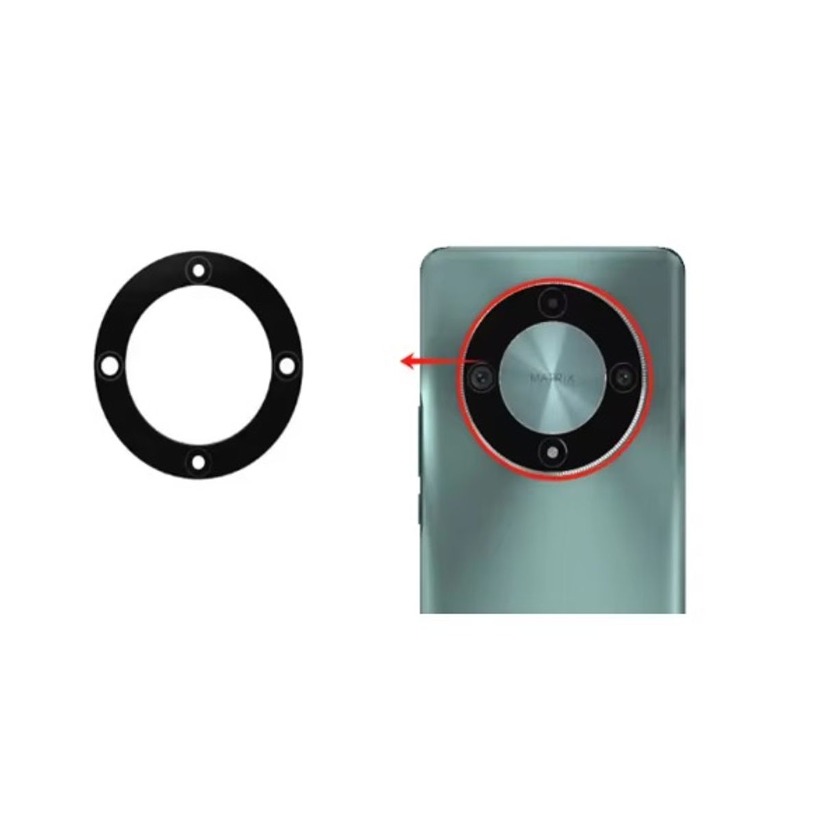 GENERICO - Repuesto lente Vidrio de cámara Honor X9B