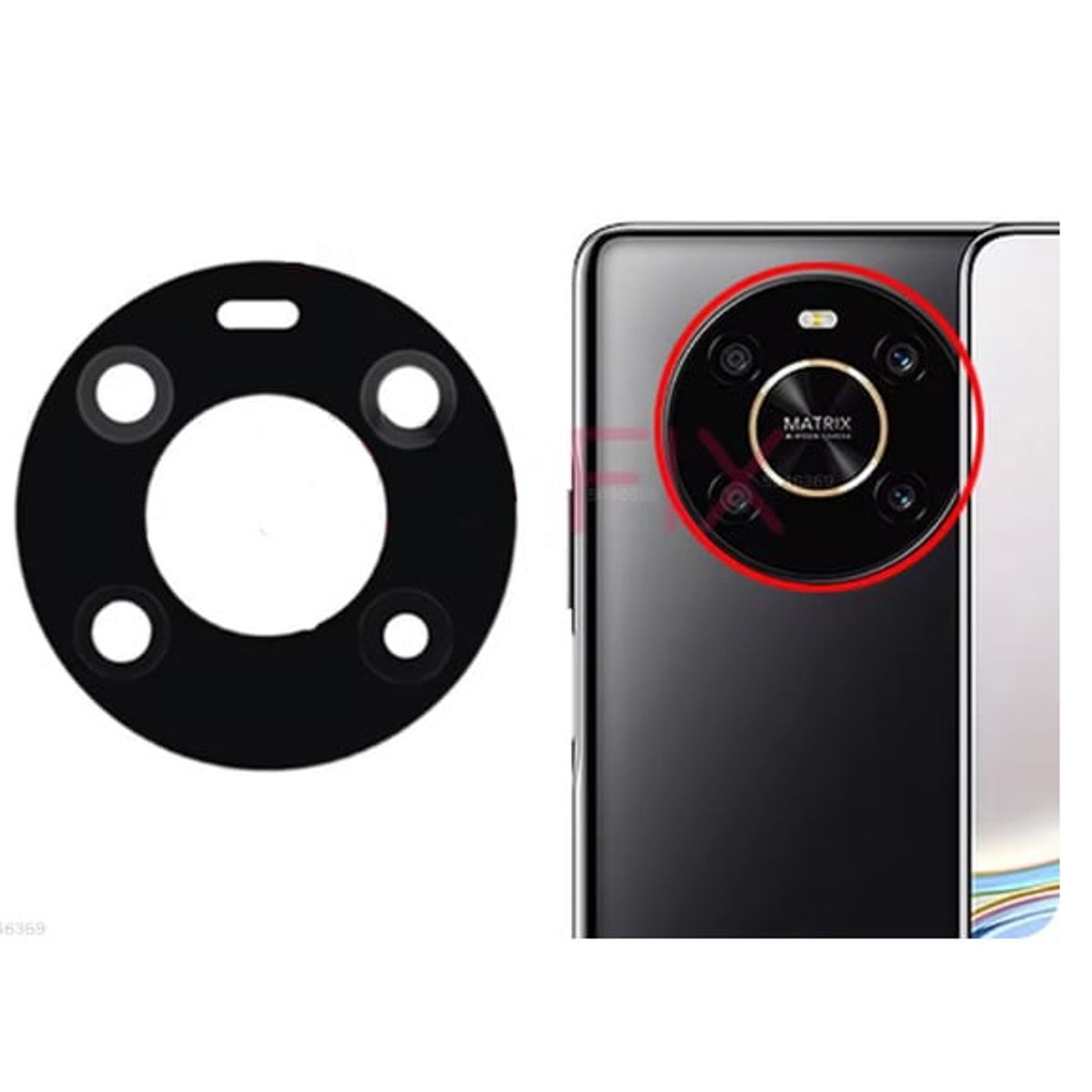 GENERICO - Repuesto lente Vidrio de cámara Honor X9 4G