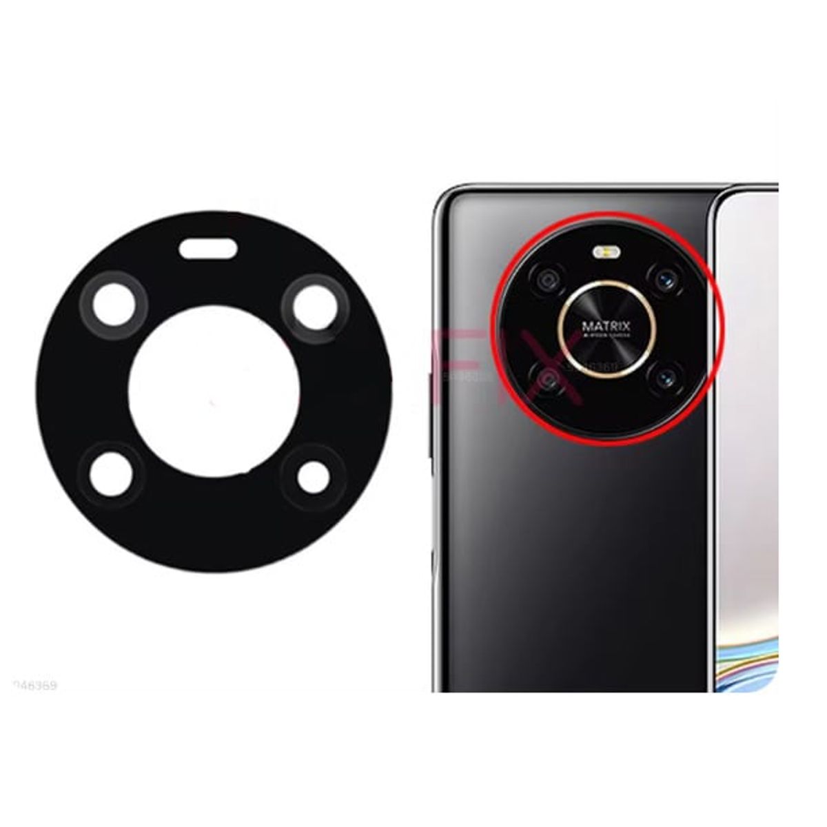 GENERICO - Repuesto lente Vidrio de cámara Honor X9 4G