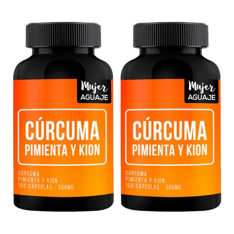 MUJER AGUAJE - Cúrcuma Pimienta y Kion 500 mg Mujer Aguaje Pack x 2