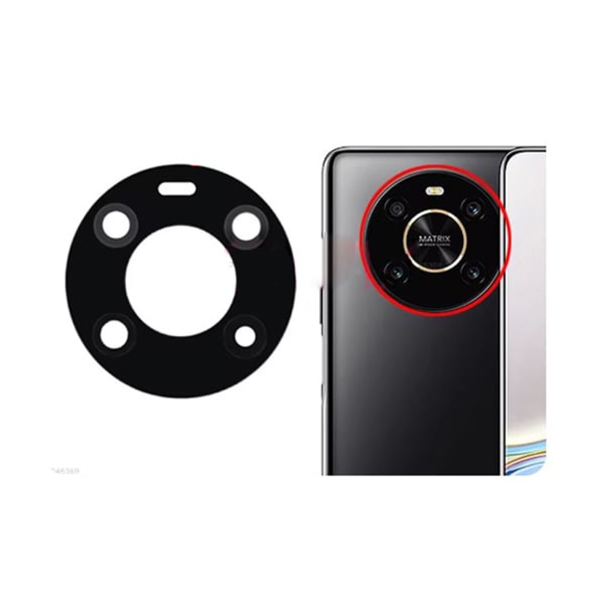 GENERICO - Repuesto lente Vidrio de cámara Honor Magic 4 Lite 4G