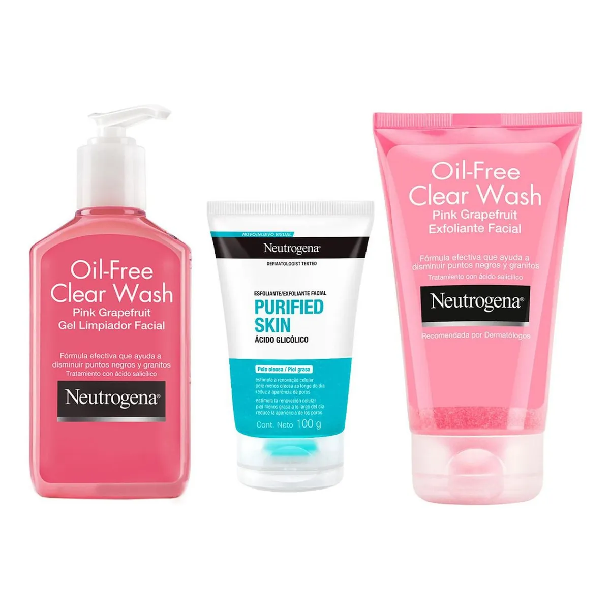 NEUTROGENA - Neutrogena Pink Grapefruit Gel Limpiador + Exfoliante