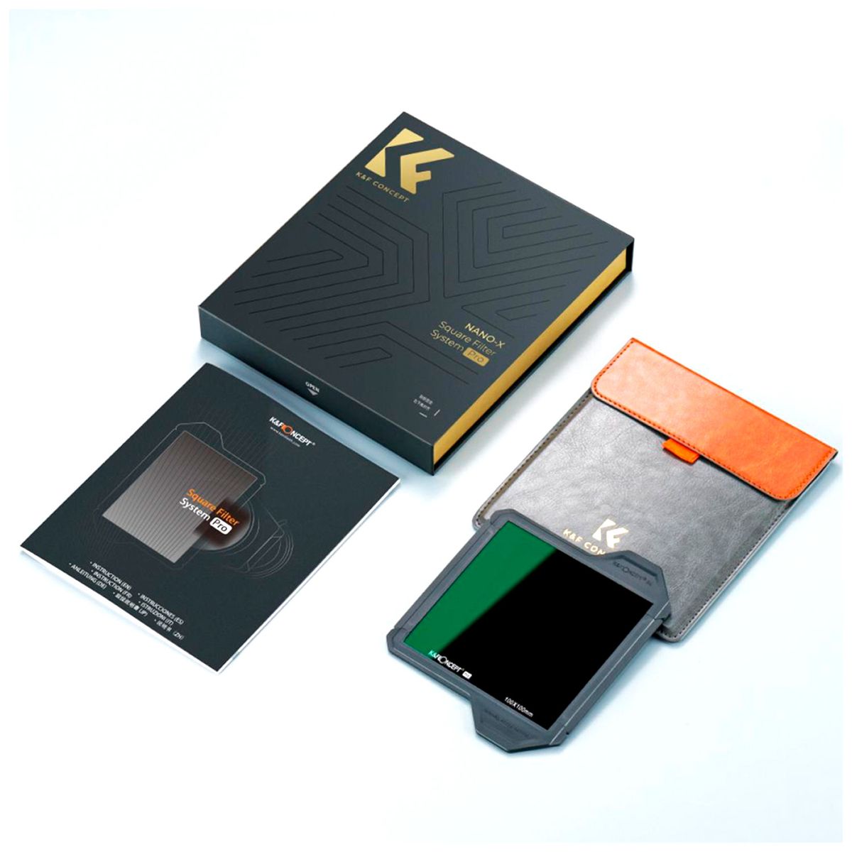 K&F CONCEPT - Filtro cuadrado ND64 100×100 con marco protector Serie X-PRO.