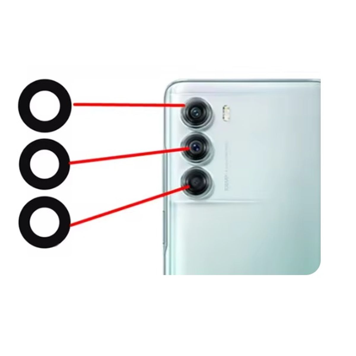 GENERICO - Repuesto lente Vidrio de cámara Moto G200