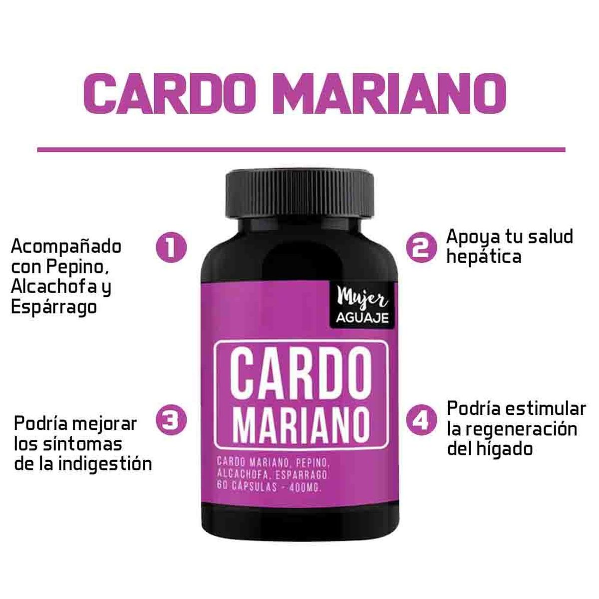 MUJER AGUAJE - Cardo Mariano 400 mg Mujer Aguaje Pack x 3