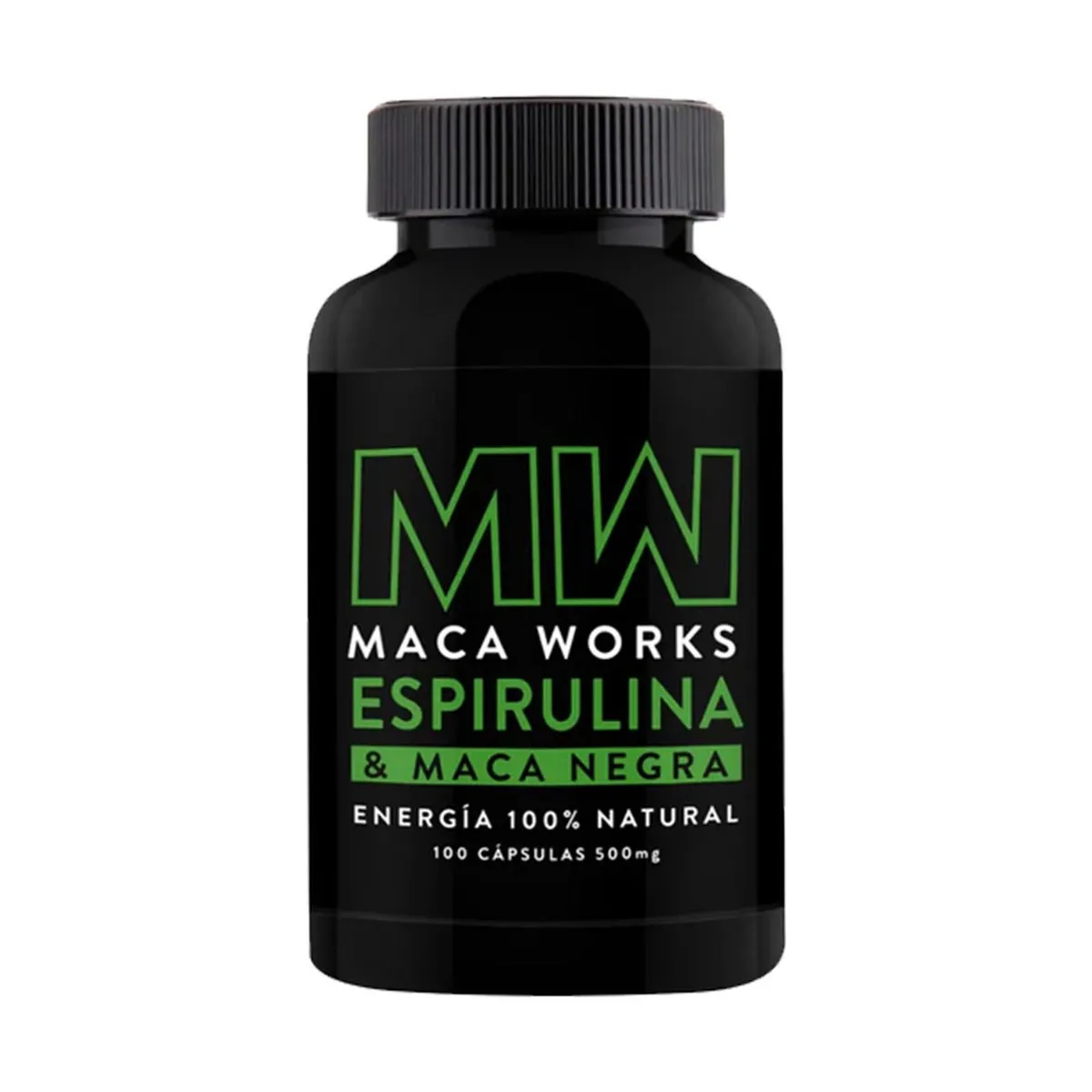 MACA WORKS - Espirulina y Maca Negra 500 mg Maca Works