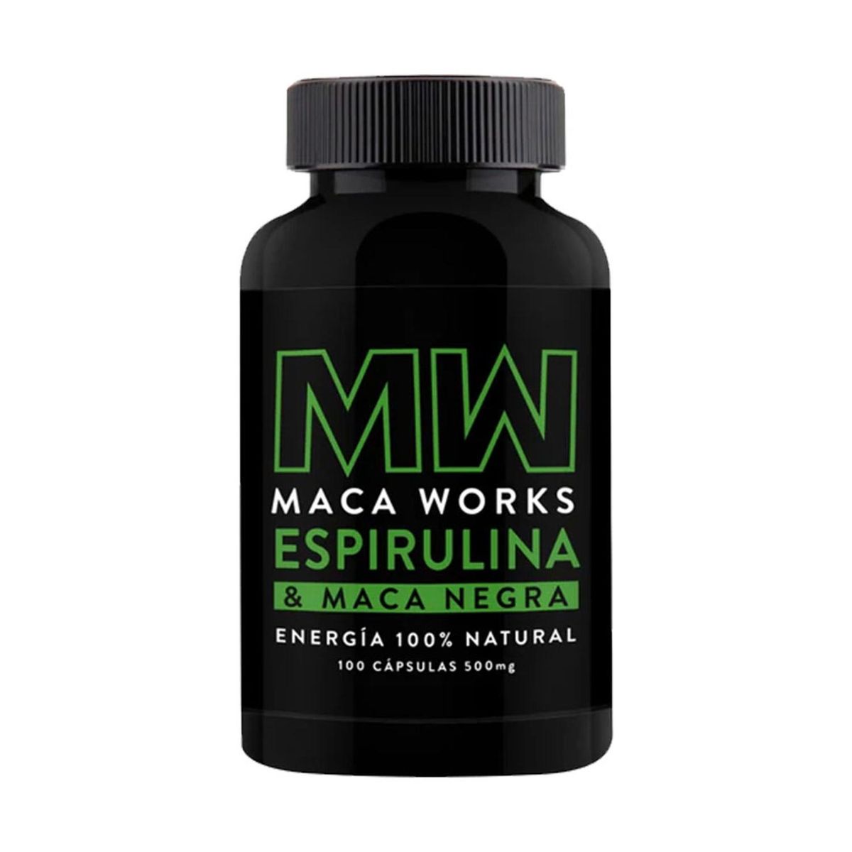 MACA WORKS - Espirulina y Maca Negra 500 mg Maca Works