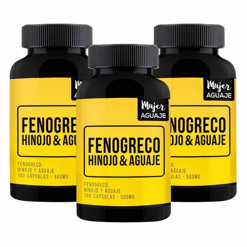MUJER AGUAJE - Fenogreco Hinojo y Aguaje 500 mg Mujer Aguaje Pack x 3