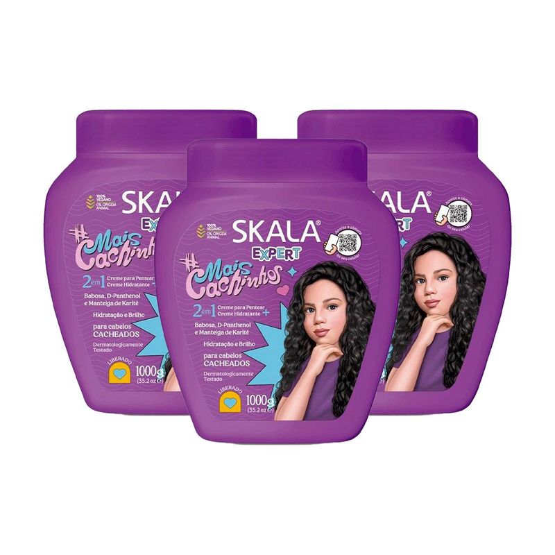 SKALA - CREMA TRATAMIENTO CAPILAR MAIS CACHINHOS SKALA EXPERT 1000G 3 UNID