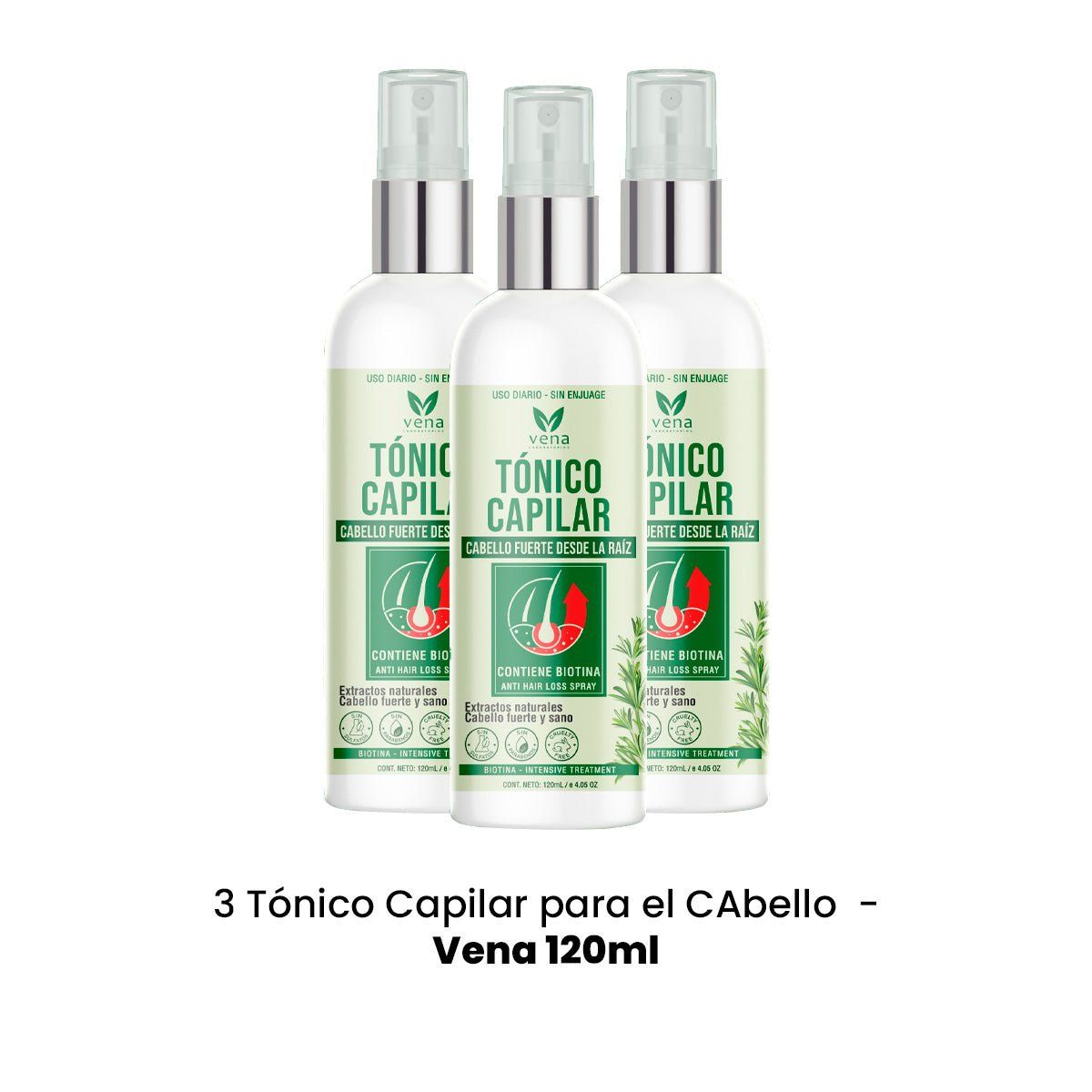 GENERICO - Tónico Capilar 120ml Vena 3 Unidades