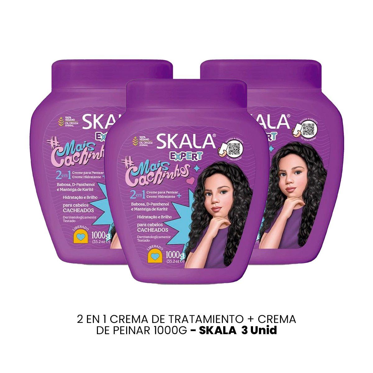 SKALA - CREMA TRATAMIENTO CAPILAR MAIS CACHINHOS SKALA EXPERT 1000G 3 UNID