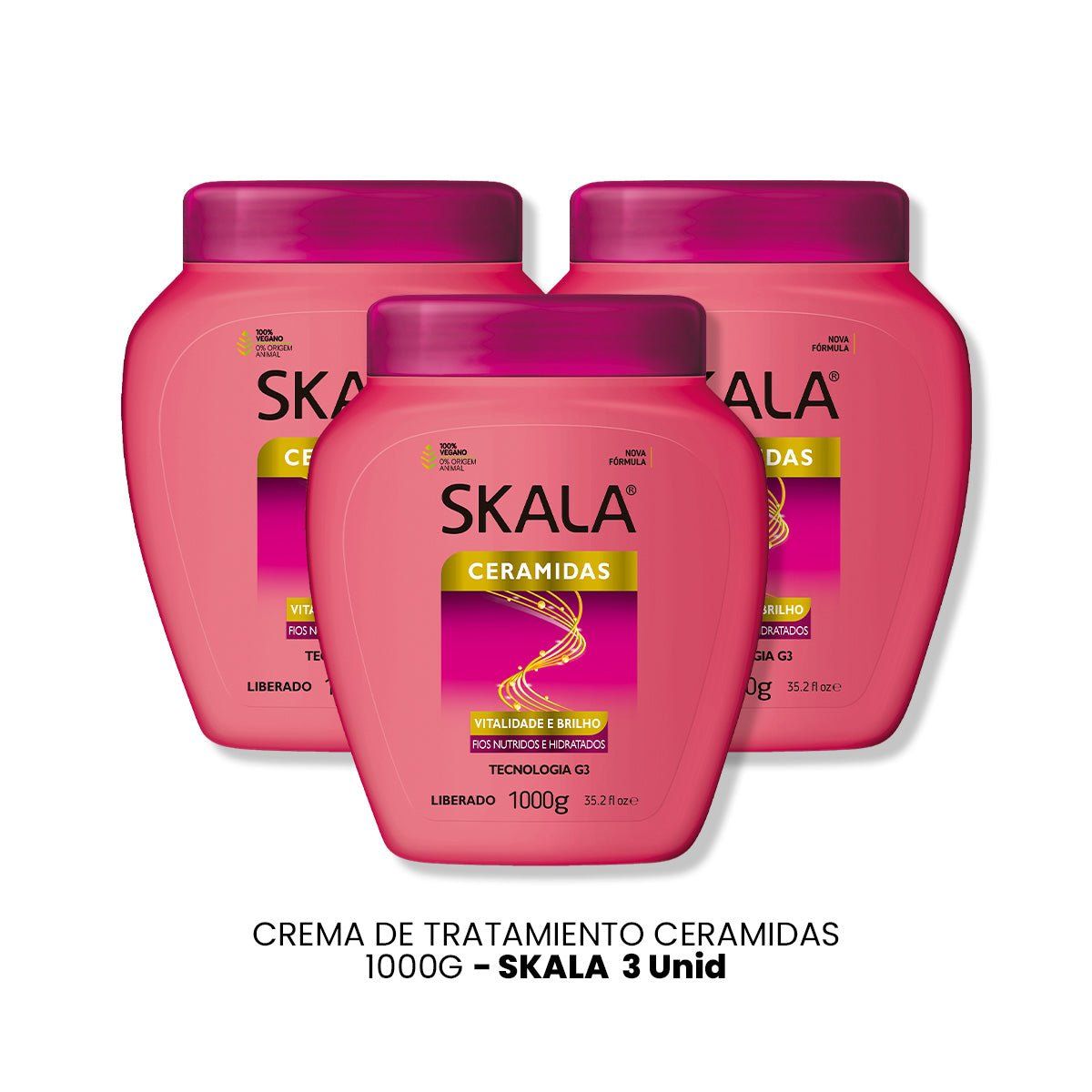 SKALA - CERAMIDAS CREMA DE TRATAMIENTO CAPILAR 1KG SKALA 3 UNID