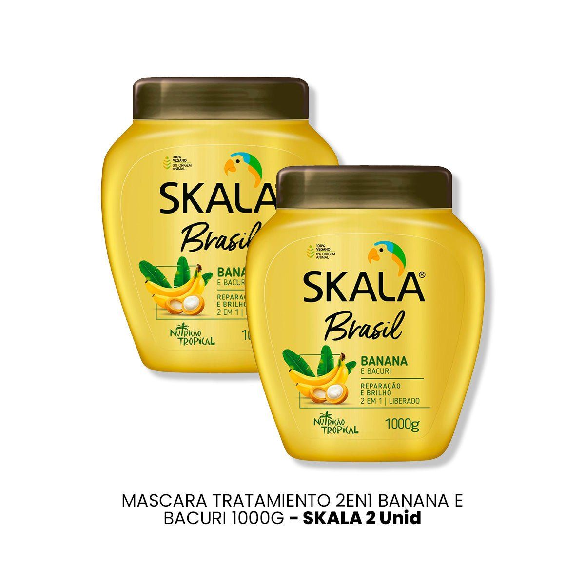 SKALA - MASCARA TRATAMIENTO 2EN1 BANANA E BACURI 1000G - SKALA 2 UNID