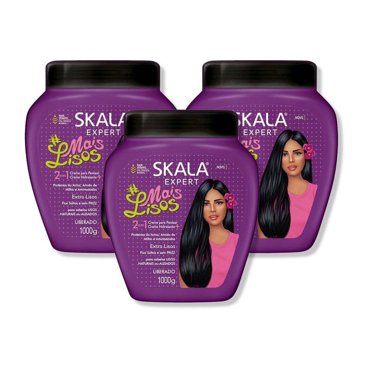 SKALA - CREMA TRATAMIENTO CAPILAR MAIS LISOS 1000G - SKALA 3 UNID