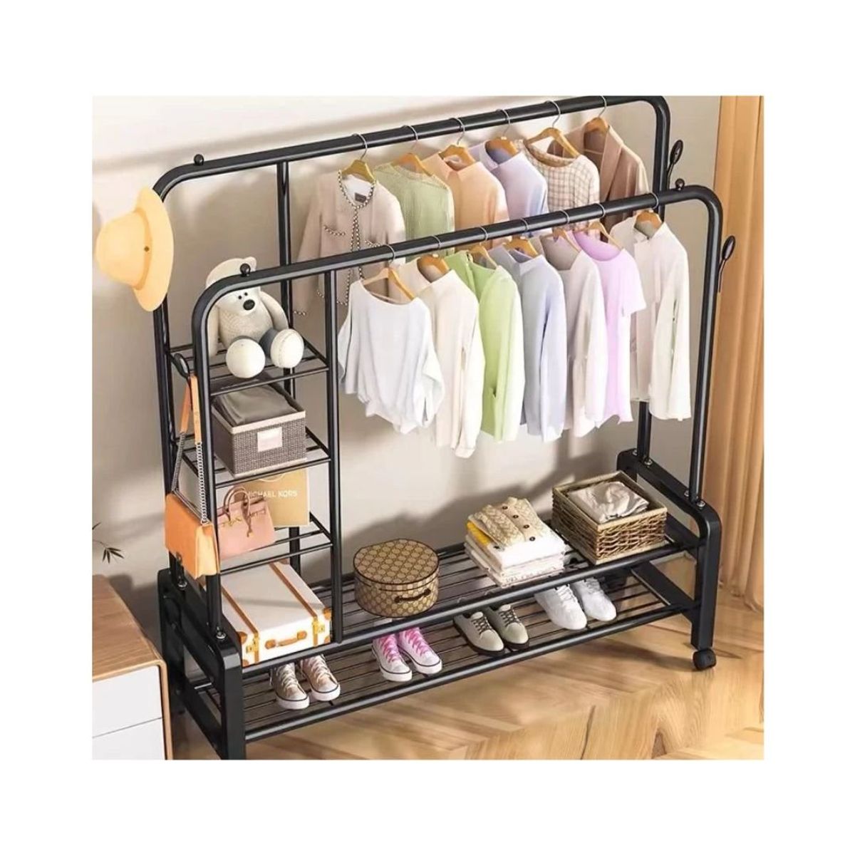 GENERICO - PERCHERO 4 EN 1 MULTIFUNCIONAL