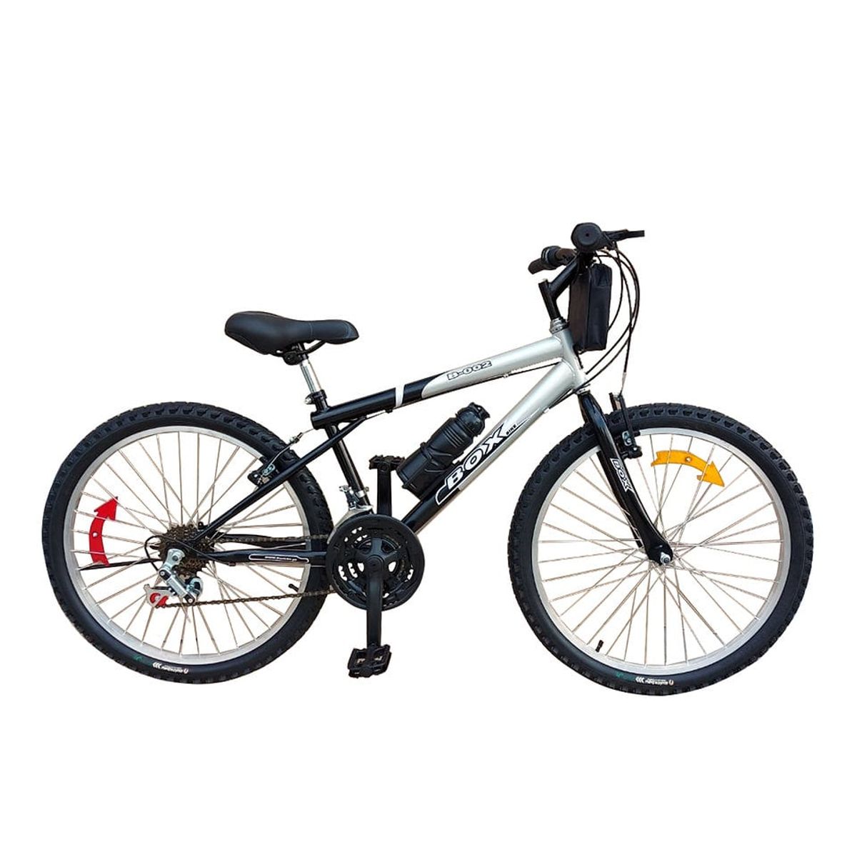 BOX BIKE - Bicicleta Box MTB Aro 24 - Gris con Negro