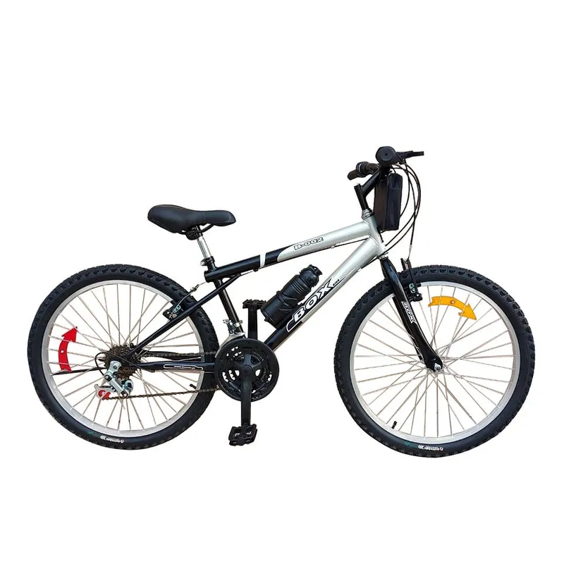 BOX BIKE - Bicicleta Box MTB Aro 24 - Gris con Negro