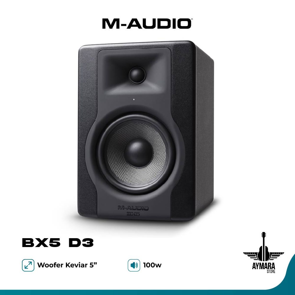 M AUDIO - M Audio BX5 D3 Monitor de Estudio Activo de 5″