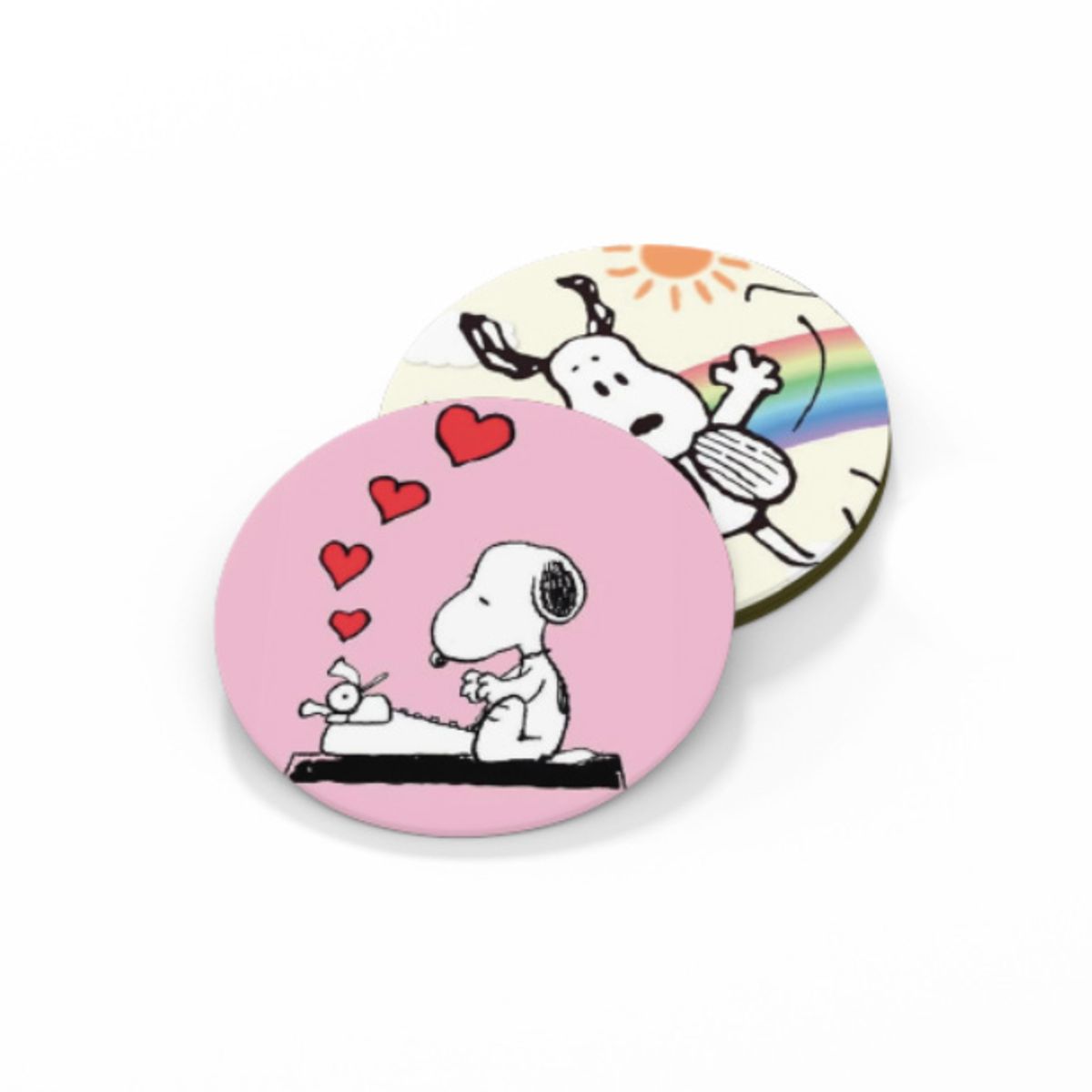 GENERICO - Pack x 4 Posavasos Mdf con base de corcho Charlie