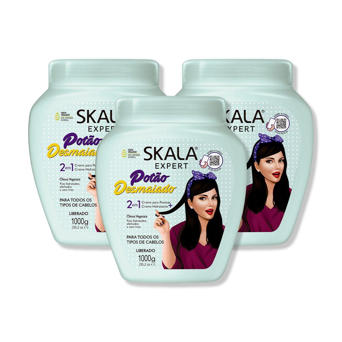 SKALA - CREMA DE TRATAMIENTO PELO DESMAYADO 1000G - SKALA 3 UNID