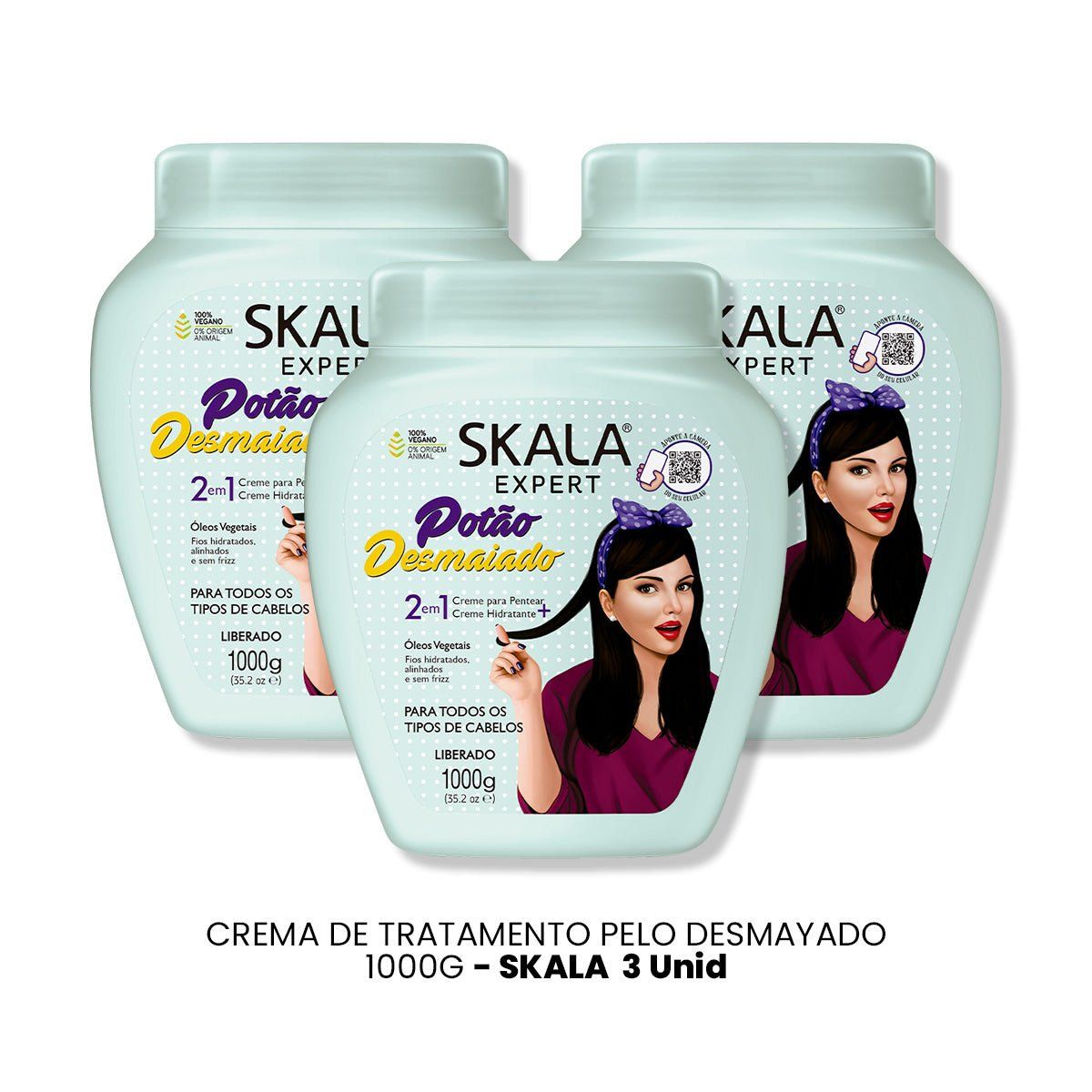 SKALA - CREMA DE TRATAMIENTO PELO DESMAYADO 1000G - SKALA 3 UNID