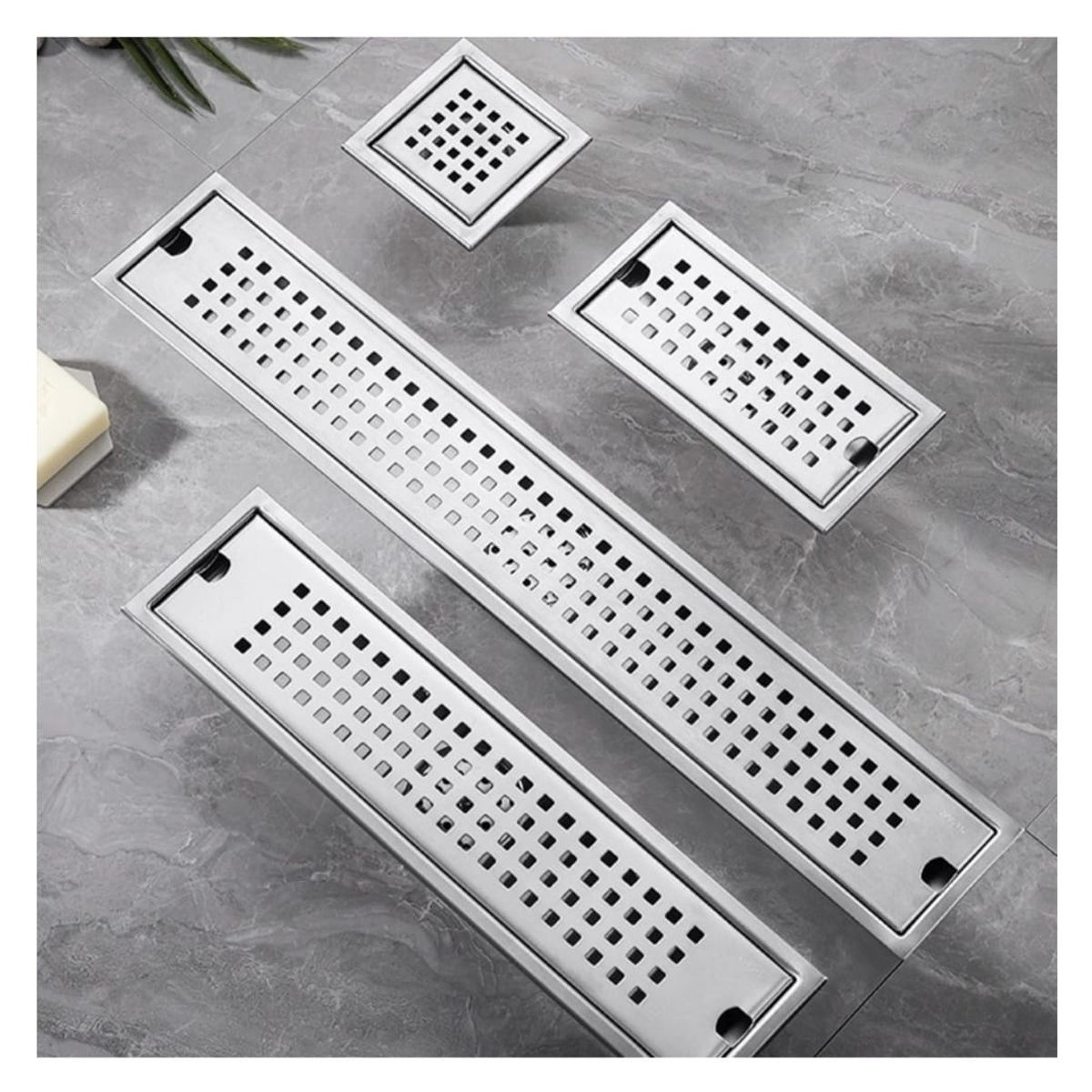 GENERICO - Sumidero Drenaje lineal 10x50cm de acero inoxidable 304